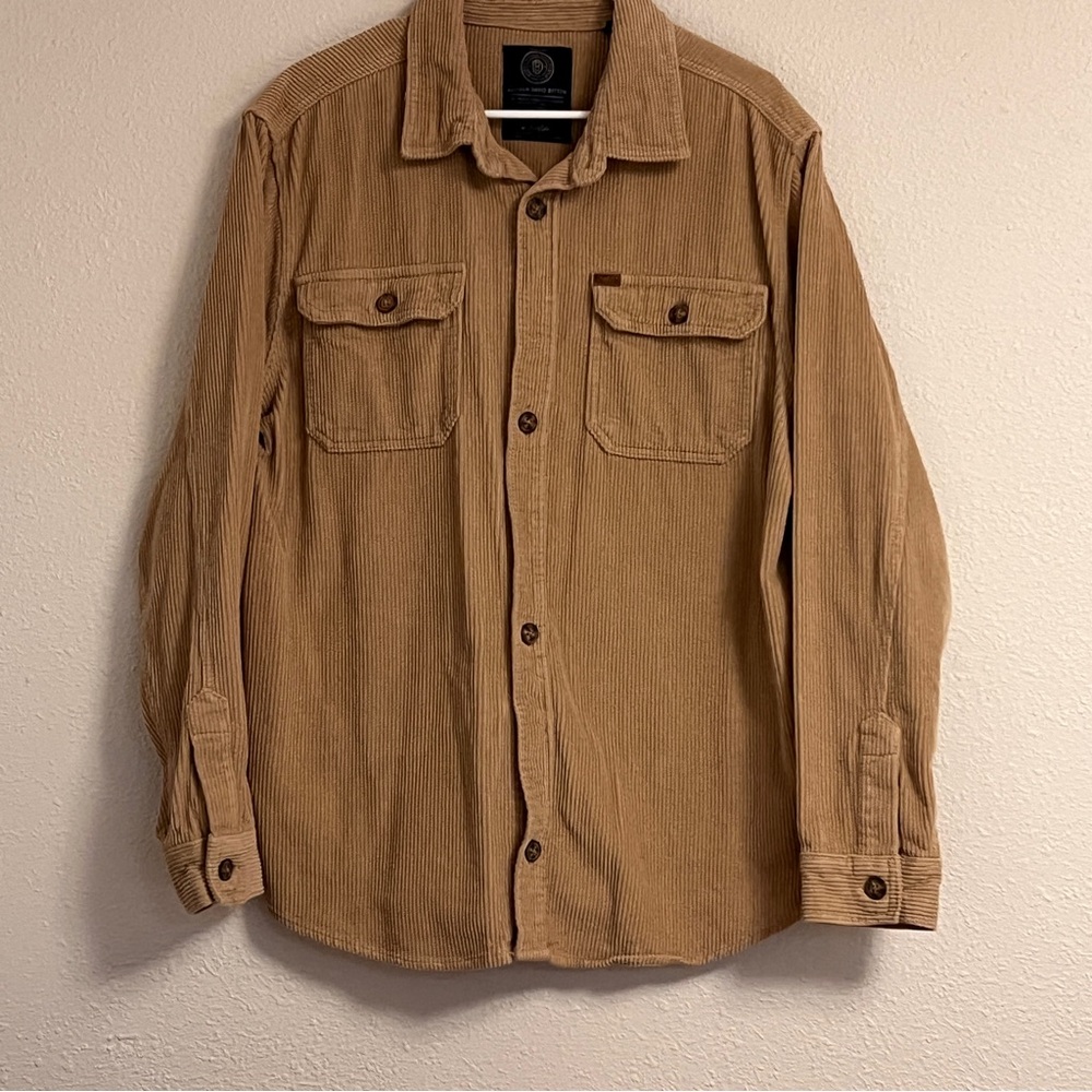 Buffalo David Bitton Jeremias Corduroy Shirt Jacket With Pockets Mens Size Large